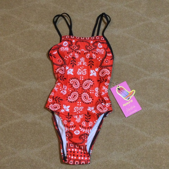 Sporti X Alex Walsh NWT Tracy Double Strap One-Piece Swimsuit, 26 - Picture 1 of 13